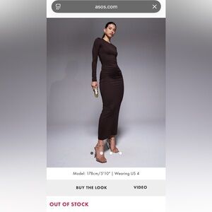 ASOS The Frolic Chocolate Dress US 8